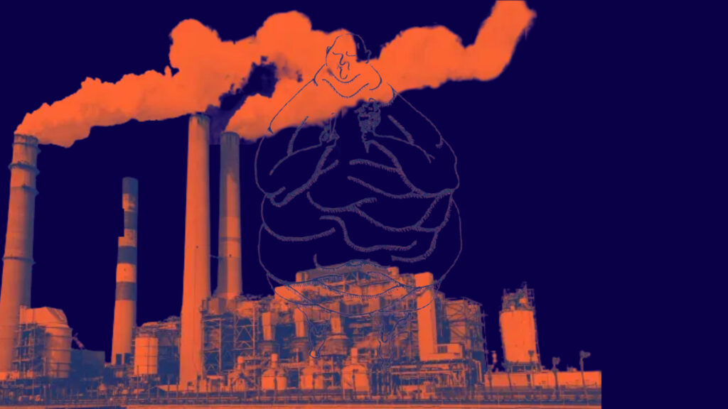 La gourmandise sans fin et la pollution